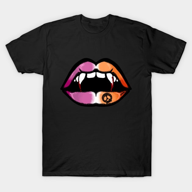 Fang Flags- Lesbian Pride T-Shirt by Tori Jo